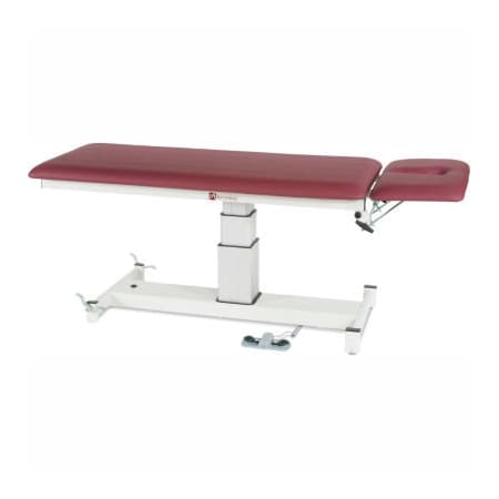 Fabrication Enterprises Electric Pedestal Hi-Low Treatment Table, 2-Section, 76"L x 27"W x 24" - 36"H 15-1537